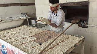 Baking Iranian Bread Recipe | How to Make Barbari Bread in Tehran, Iran| The Delicious bread in Asia