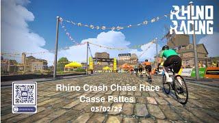 ZWIFT - RHINO CRASH CHASE RACE - CASSE PATTES