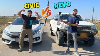 Syed fahad ki civic ke sath tug of war challenge karlia  Kon jeetey ga ?