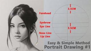  Basics of Portrait Drawing for Beginners | Free Hand Portrait Drawing #sketchbookbyabhishek