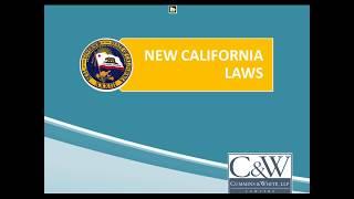 New California Employment Laws for 2018