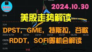 10月30日，美股即时走势解读，RDDT、GME、DPST、特斯拉、谷歌、SOFI等机会解读 ️️ #美股推荐2024 #英伟达股票 #特斯拉股票 #美股投资 #美股大涨 #美股大跌   #中概股