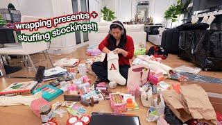 WRAPPING PRESENTS + STUFFING STOCKINGS!! Vlogmas Day 21