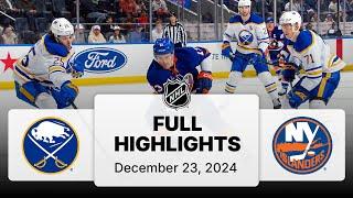 NHL Highlights | Sabres vs. Islanders - December 23, 2024