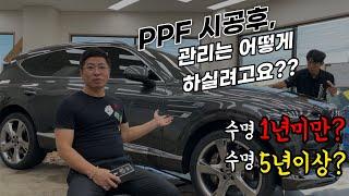 PPF시공후 관리못하면 500만원 시공비 날림 [관리의필요성]