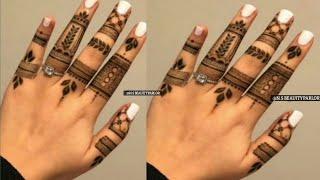 simple finger mehndi design-simple finger mehndi design for eid 2025-mehndi designs