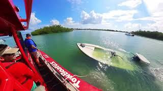 Quick Refloat & Salvage! Flats Boat Takes On Water in the Inlet, and a Good Sam Towed to Sandbar