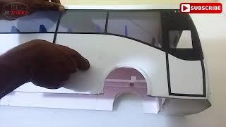 1/14 RC Bus Body Painting/Wiring KSRTC Volvo 9400 Coach B7R AIRAVAT - PART 3/rc bus homemade DIY