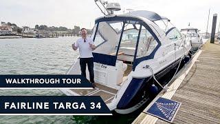 Most popular sports boat in the world?! Fairline Targa 34 Walkthrough yacht boat tour - KAD44's