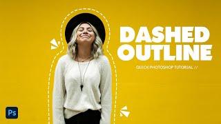 Dashed Outline in Photoshop│Simple Photoshop Tutorial