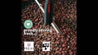 proudly serving fresh coffee @samjamescoffee and social coffee #specialtycoffee #coffee #freshcoffee