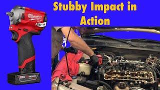 Milwaukee Tools' New 3/8 Stubby Impact Wrench - The Best Way To Use It In An Automotive Repair Shop