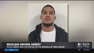 Police Arrest Man For Driving On Sidewalk In Times Square