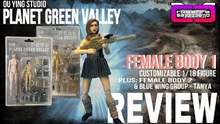 cXc Planet Green Valley FEMALE BODY Customizable 1:18 scale action figure by Ou Ying Studio Review