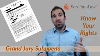 Subpoenaed to a Grand Jury | DC Material Witness Lawyer | Scrofano Law PC