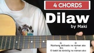 Dilaw - Maki (Guitar tutorial/EASY CHORDS)