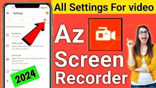 Az screen recorder settings | az screen recorder kaise use kare | az screen recorder | 2 Mint only