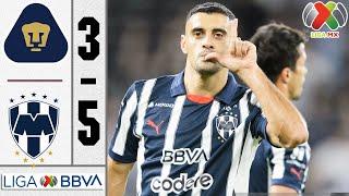 Pumas vs Monterrey 3-5 Resumen Y Goles Completo  Liga MX Cuartos DE Final Vuelta Apertura 2024 HD