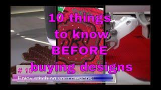 Machine Embroidery Designs:  10 things to check out before you buy!