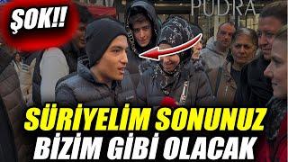 SÜRİYELİ: SONUNUZ BİZİM GİBİ OLACAK ! Sokak Röpörtajları - Haberler - Halk tv canlı - fox haber