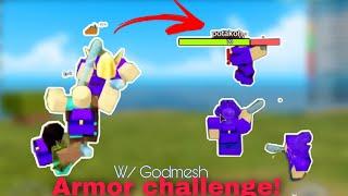 ARMOR UPGRADE CHALLENGE W/ GODMESH!!! (Booga Booga 2018)