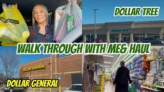 DOLLAR TREE & DOLLAR GENERAL WALK THROUGH & HAUL | VLOG