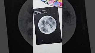 Easy Moon Painting  #shorts #art