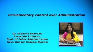 Parliamentary control over Administration