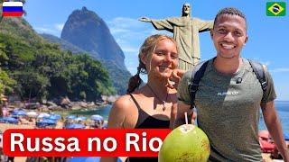 Russa e brasileiro conhecendo a cidade do Rio de Janeiro / Vlog no RJ com gringa russa