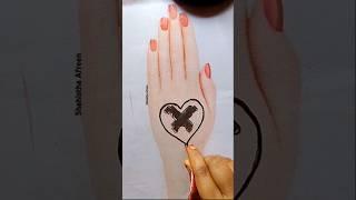 Beautiful simple heart shape mehndi design defferent #shortvideo