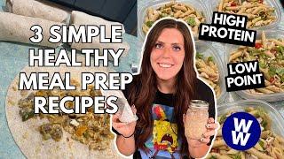 3 LOW POINT SIMPLE MEAL PREP RECIPES | Prepping Healthy Meals for Husband's Lunches | WeightWatchers