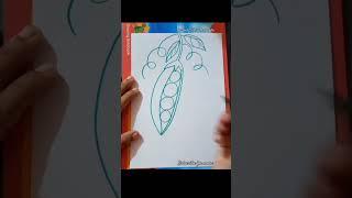 peas 🫛#cartoon vegetable#very easy drawing#art and Craft with Sangita#viralshorts