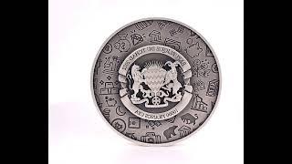 2022 2 oz Silver Inflation Protection Antiqued High Relief Coin by Bullion Exchages