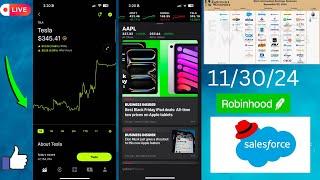 Robinhood & Webull Stock Portfolio | CRM, LULU, CHWY, MRVL, ULTA, DLTR, DG, DOCU, GTLB | 11/30/24