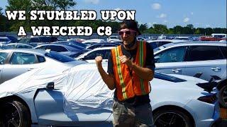 We found a wrecked C8 Corvette!