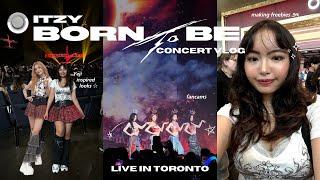 ITZY Born To Be tour| btb live in Toronto, grwm  yeji inspired look, making freebies, fancams, etc..