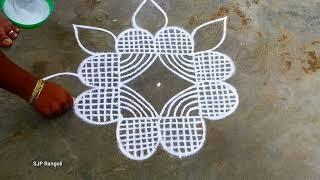 Aani madham Rangoli / easy beautiful kolam / Friday muggulu