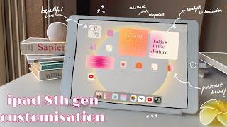 how to customise your home screen on ipad🫶 | aesthetic widgets, lockscreen, icons