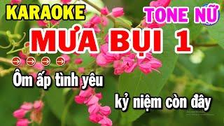 Karaoke Mưa Bụi 1 Tone Nữ Nhạc Sống Beat Hay Nhất | Kho Nhạc Karaoke