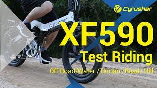 Cyrusher XF590 Folding Electric Bike Hits All Terrains Roads!  We Just Love This  Little Monster