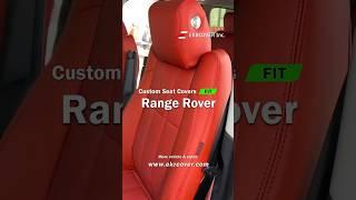 Custom-fit Land Rover: EKR custom black and blue seat cover for Range Rover installing