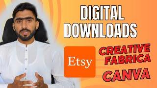 Digital Downloads for ETSY 1000+ downloads easy to access | saad ali jan | #canva #creativefabrica