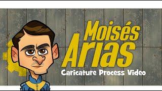 Moises Arias (Norm MacLean from Fallout) Caricature art drawing process tutorial timelapse