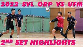 2022 Singapore Volleyball League ORP vs United Force 2nd set Highlights