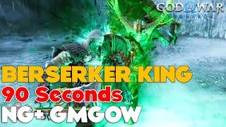 Berserker King in 90 seconds on NG+ GMGOW [No Damage] - God of War Ragnarok