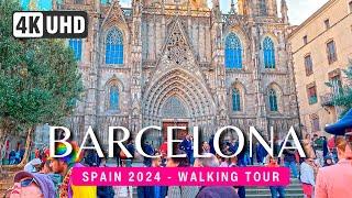 BARCELONA Walking Tour 4K ️ SPAIN 2024  w/SUBTITLES