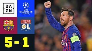 2 Tore, 2 Vorlagen! Magischer Lionel Messi glänzt: FC Barcelona - Lyon 5:1 | Champions League | DAZN