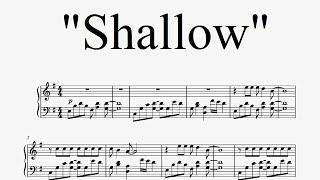 "SHALLOW" - Lady Gaga & Bradley Cooper (easy piano)