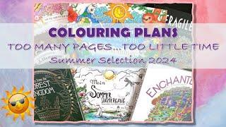 COLOURING PLANS | TOO MANY PAGES……TOO LITTLE TIME – SUMMER SELECTION 2024 | ADULT COLOURING