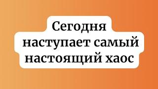 Сегодня наступает самый настоящий хаос.